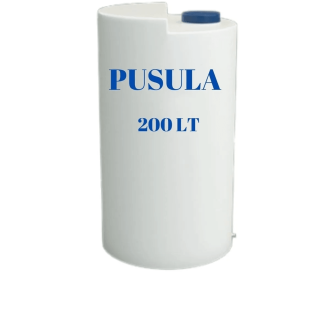 Pusula Su Depoları Polietilen 200 LT Beyaz Dikey Su Deposu / Vanalı