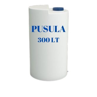Pusula Su Depoları Polietilen 300 LT Beyaz Dikey Su Deposu / Vanalı