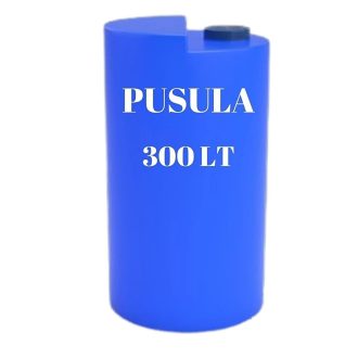Pusula Su Depoları Polietilen 300 LT Mavi Dikey Su Deposu / Vanalı