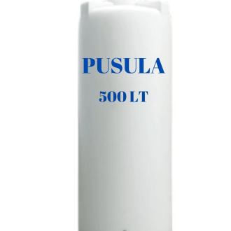 Pusula Su Depoları Polietilen 500 LT Beyaz Dikey Su Deposu / Vanalı